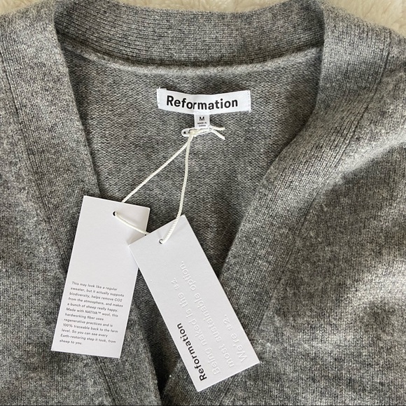🌿|NWT| Reformation Val Easy Crop Wool Cardigan - Picture 7 of 10